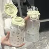 Simple water cup for girls with straw, high appearance level, summer student portable double drinking cup for girls 2026 new style cup Item Picture